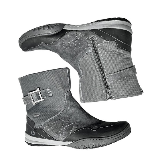 MERRELL Albany Sky Waterproof Boots Charcoal Grey Women's Size 9.5 - Picture 15 of 16